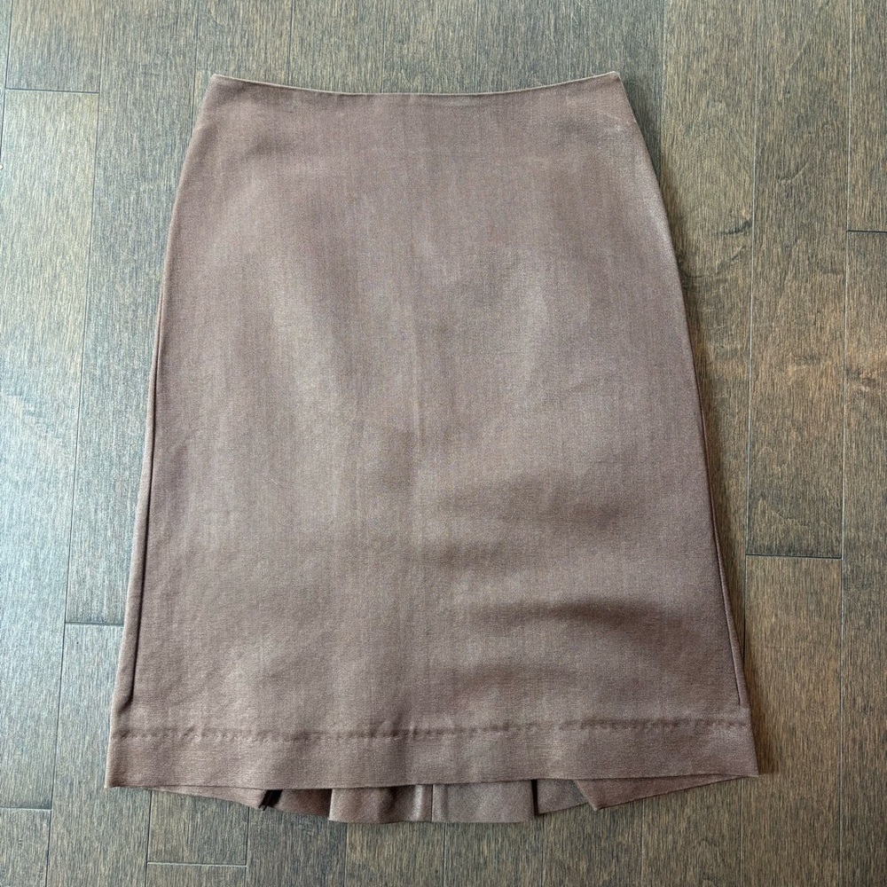 NWOT Alberta Ferretti Cotton/Silk Blend A-Line Skirt, Made in Italy, pleated CB - Picture 1 of 6